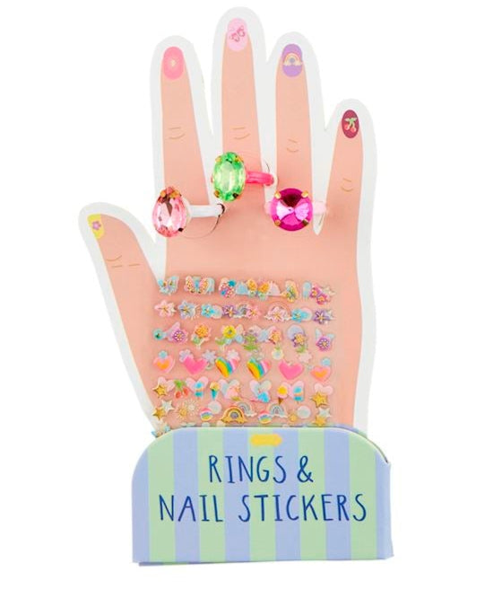 Glitzy Ring & Nail Sticker Set