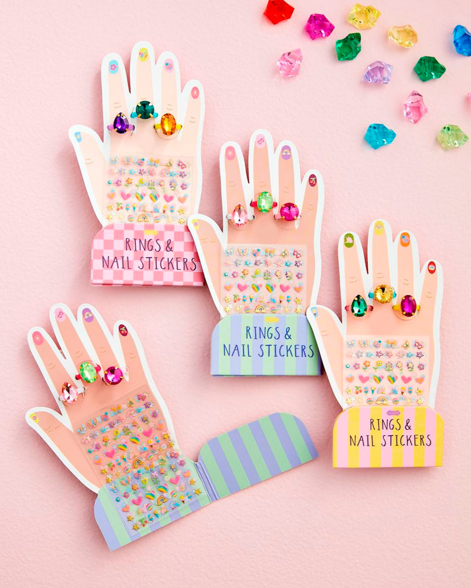 Glitzy Ring & Nail Sticker Set