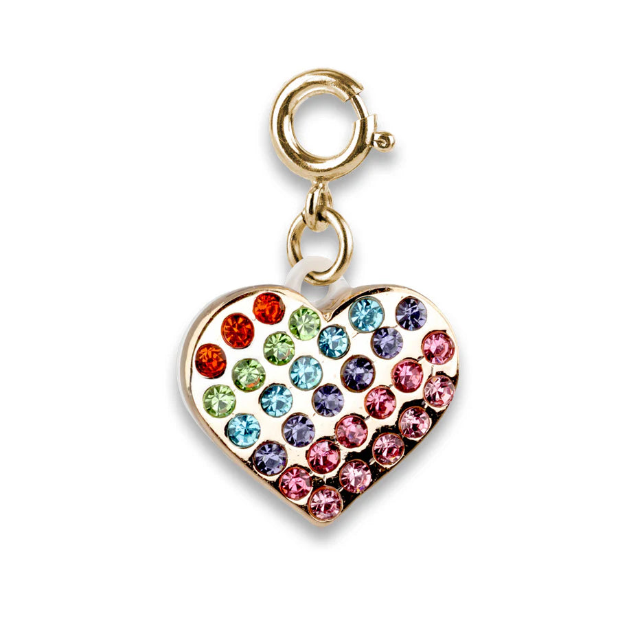 Rainbow Sparkle Heart Charm
