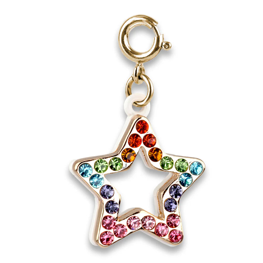 Rainbow Sparkle Star Charm