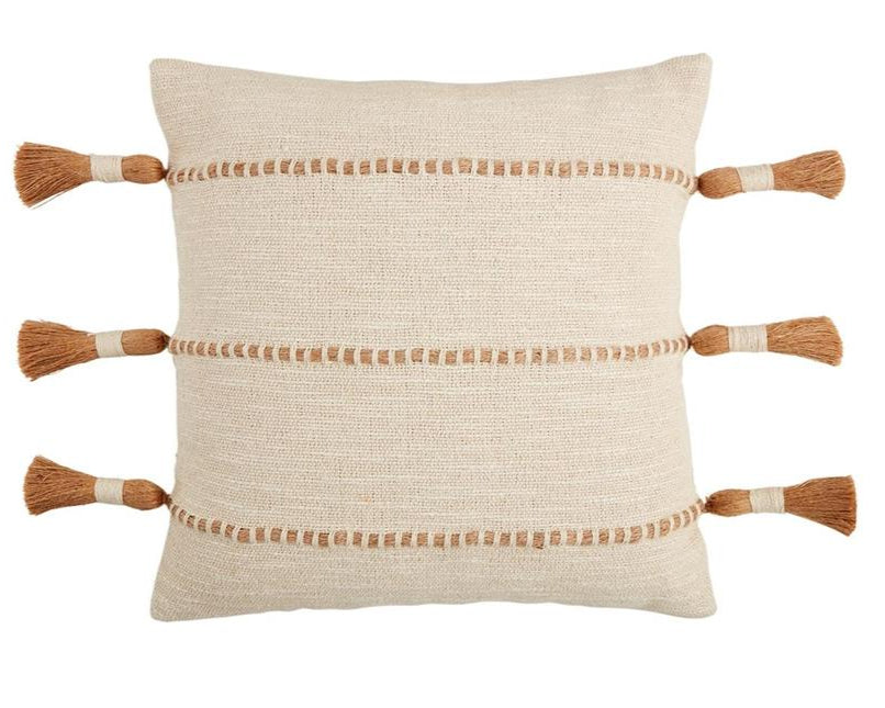 Jute Tassel Pillow