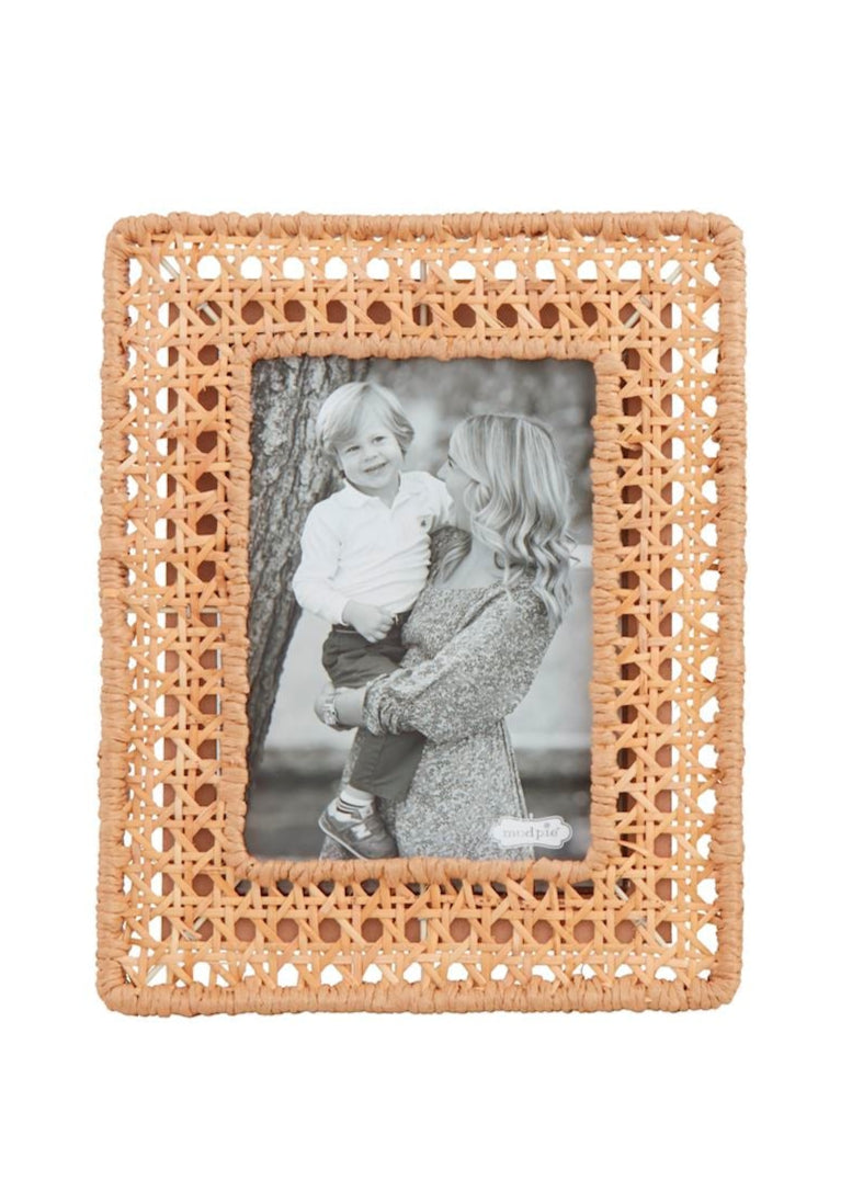 Woven Cane Photo Frame