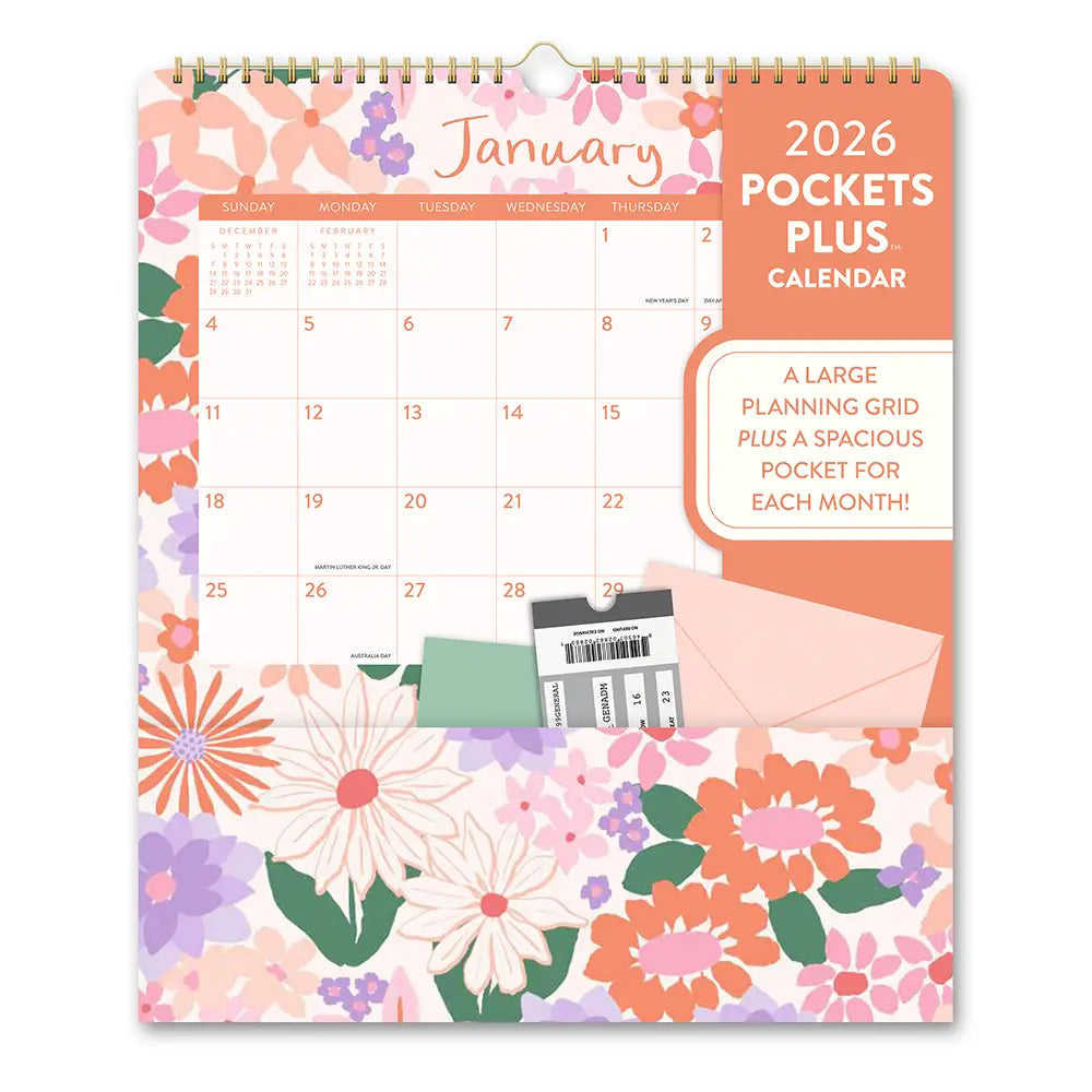 2026 Secret Garden Pockets Plus Calendar