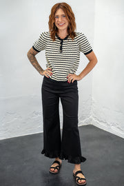 Callie Black Knit Top