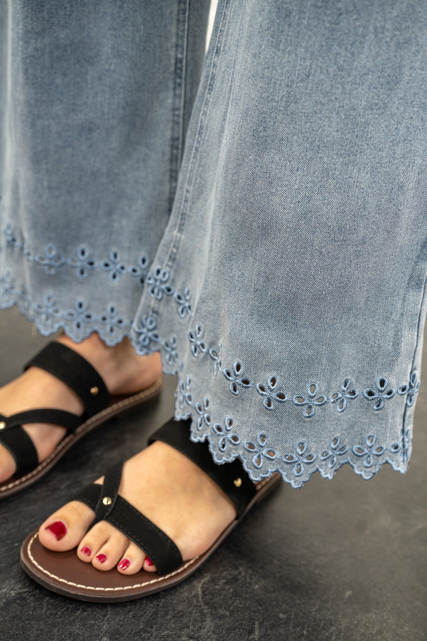 Eden Eyelet Denim Pants