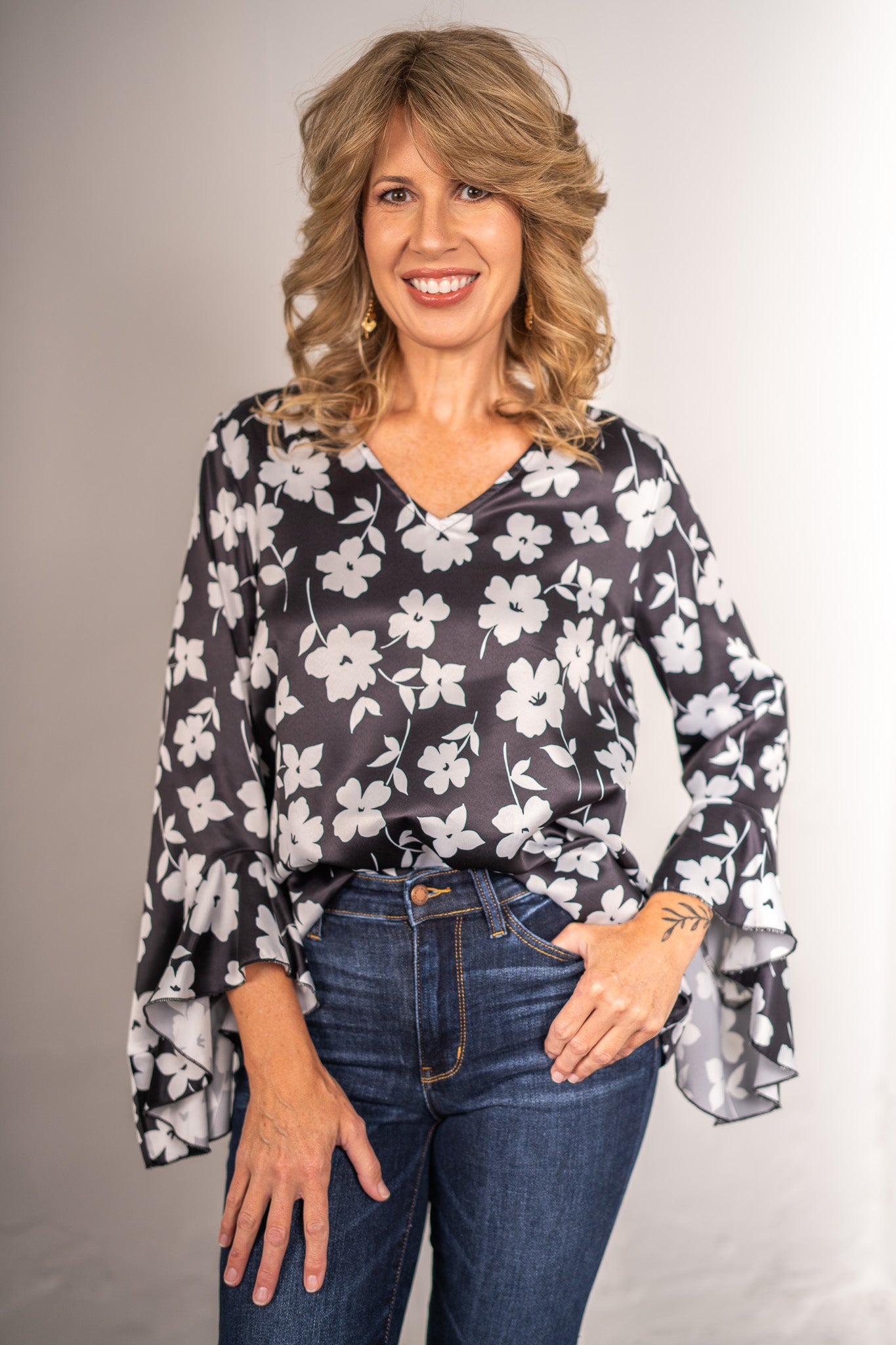 Holly Floral Satin Top