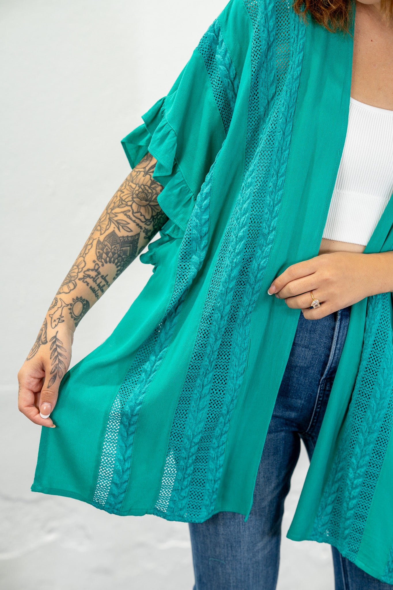 Comfort Cove Teal Kimono