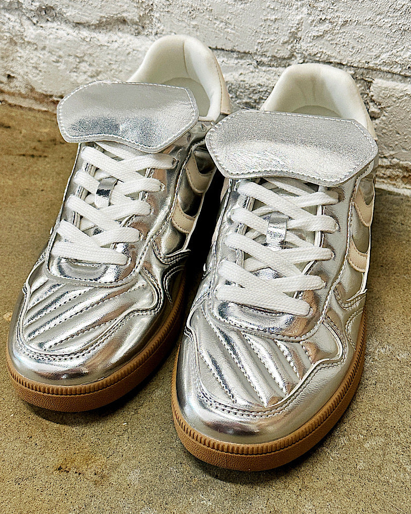 Mila Silver Metallic Sneakers