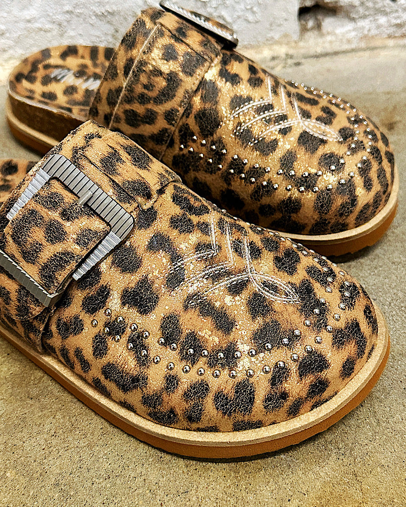 Dolly Leopard Clogs