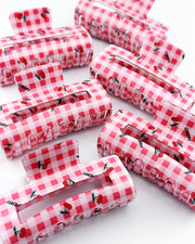 Cherry Checker Hair Clip