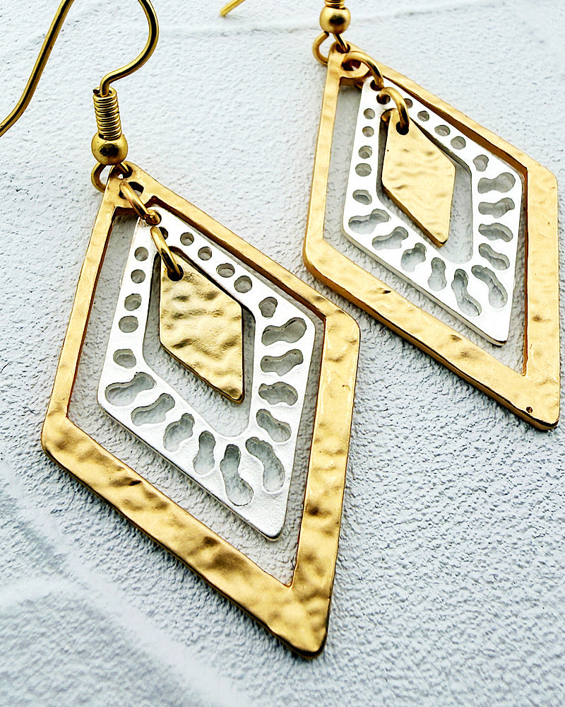 Reese Two Tone Earrings