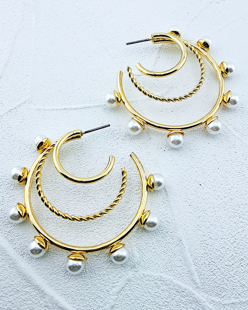 Macie Pearl Hoops