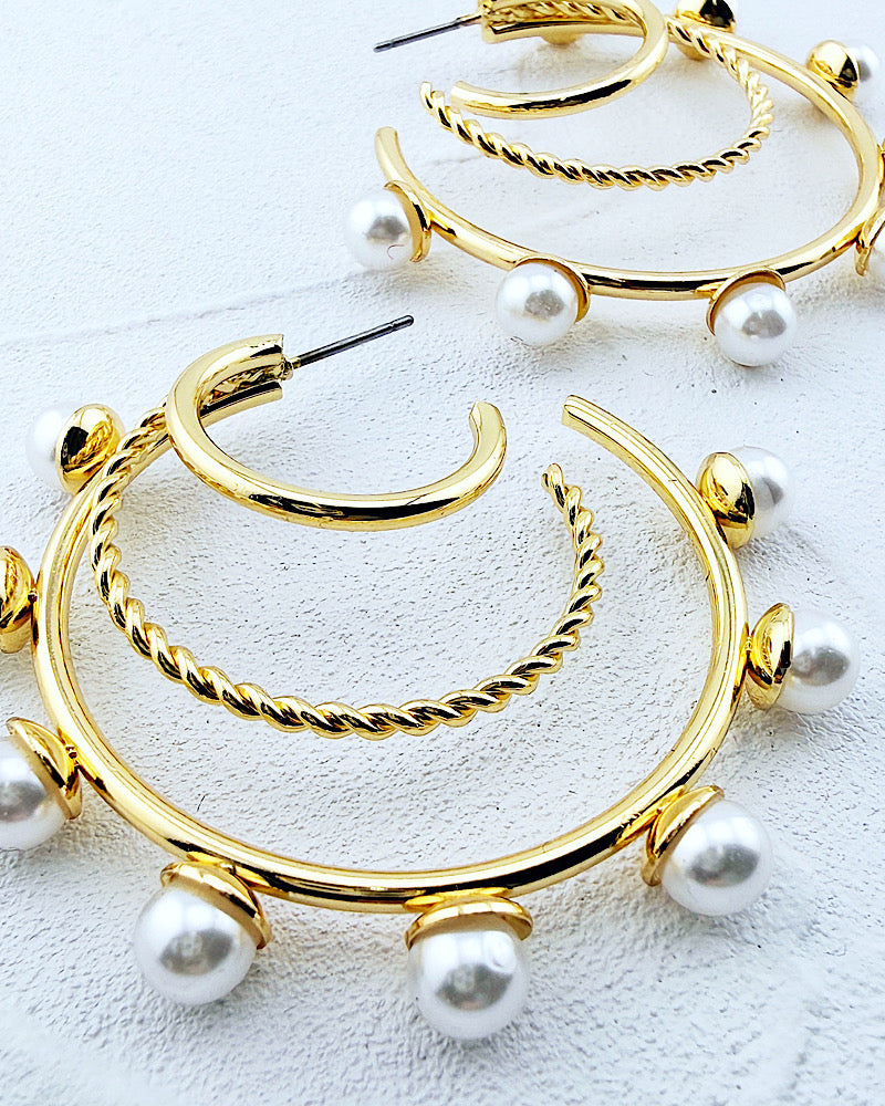 Macie Pearl Hoops