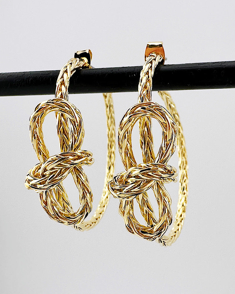 Cassandra Bow Hoops