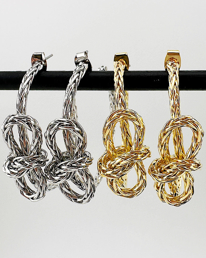 Cassandra Bow Hoops