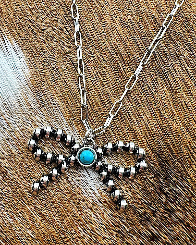 Belle Turquoise Bow Necklace