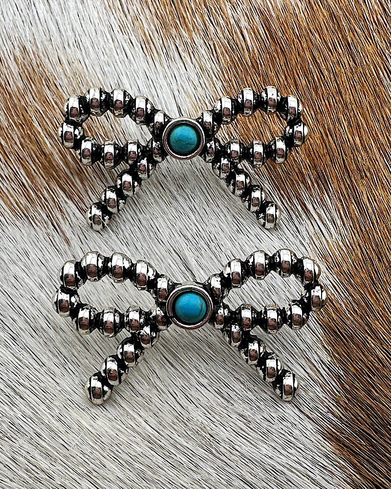 Belle Turquoise Bow Earrings