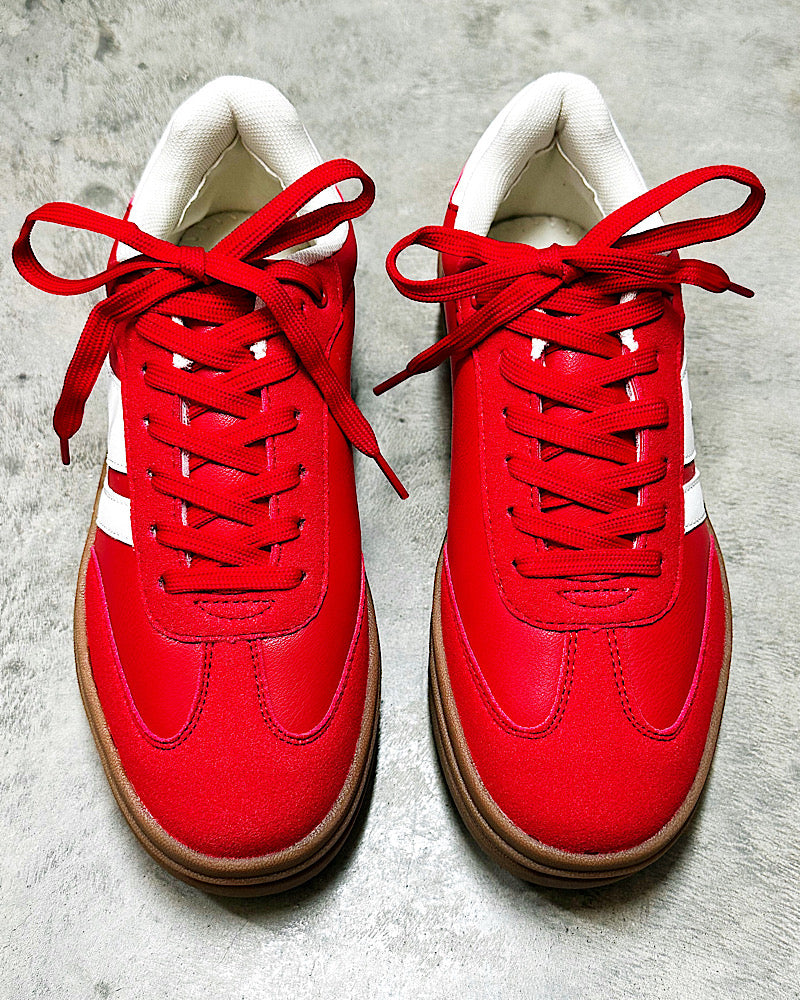 Time To Go Red Platform Sneakers