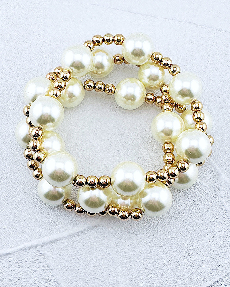 Brielle 3pc Pearl Bracelet Stack