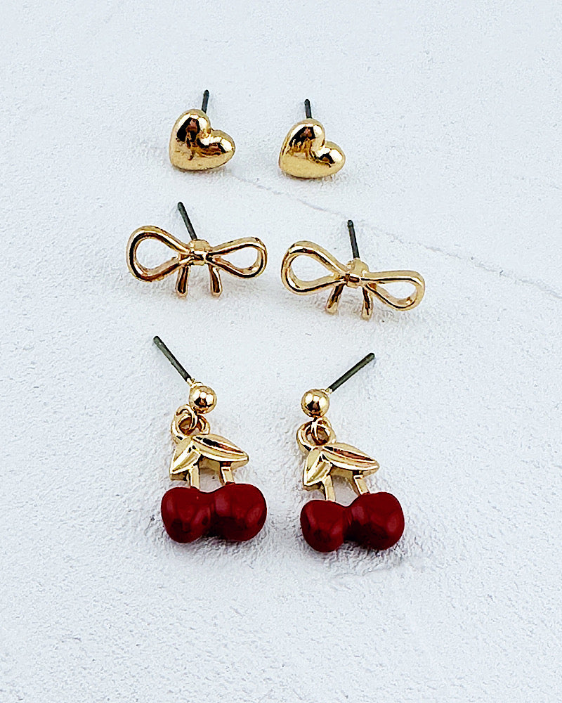Sweetheart Earring Trio