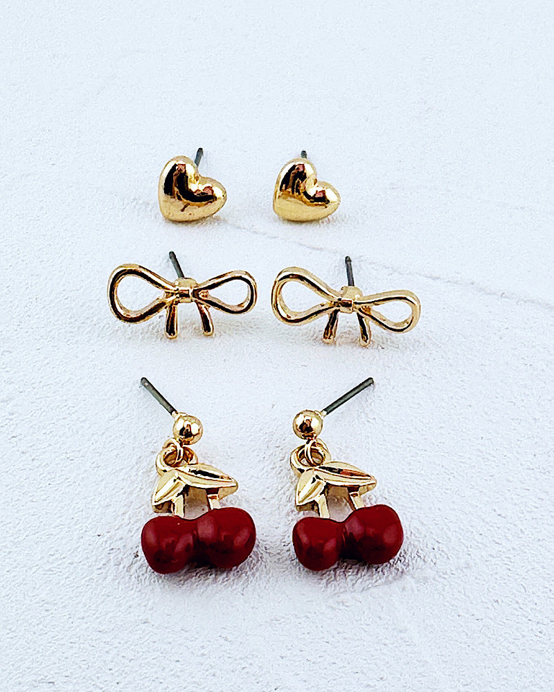 Sweetheart Earring Trio