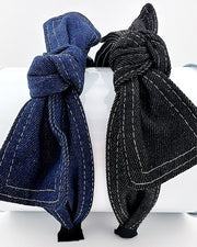Demi Denim Bow Headband