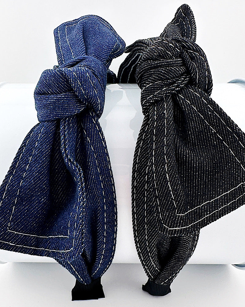 Demi Denim Bow Headband