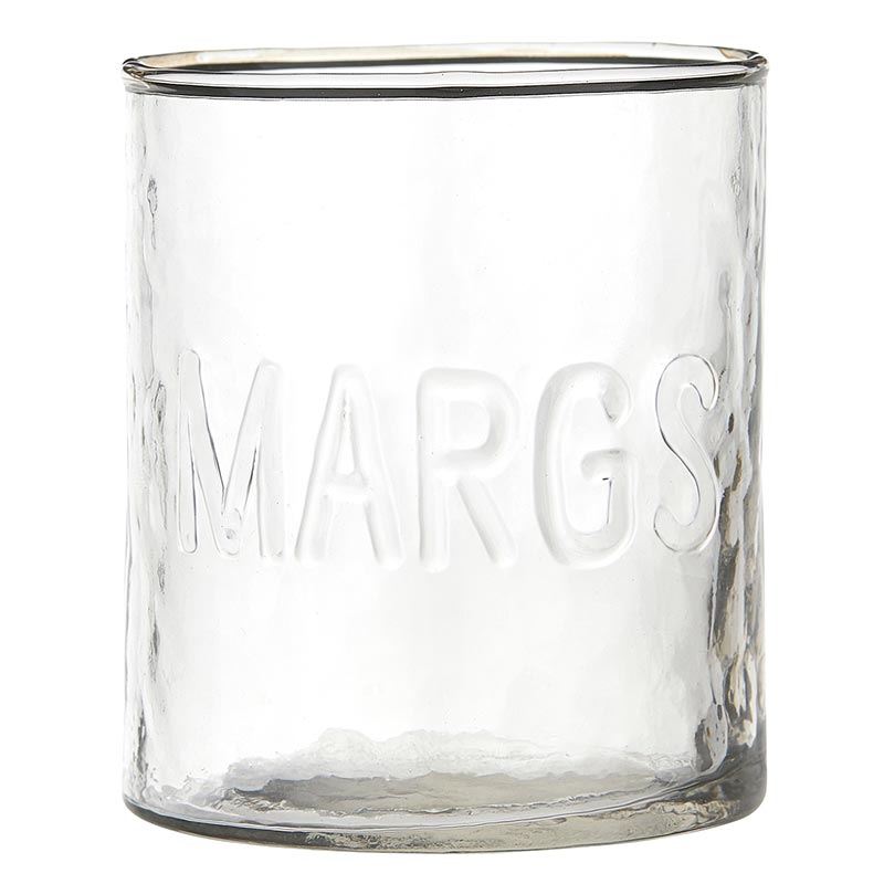 4pc Margs Hammered Glasses