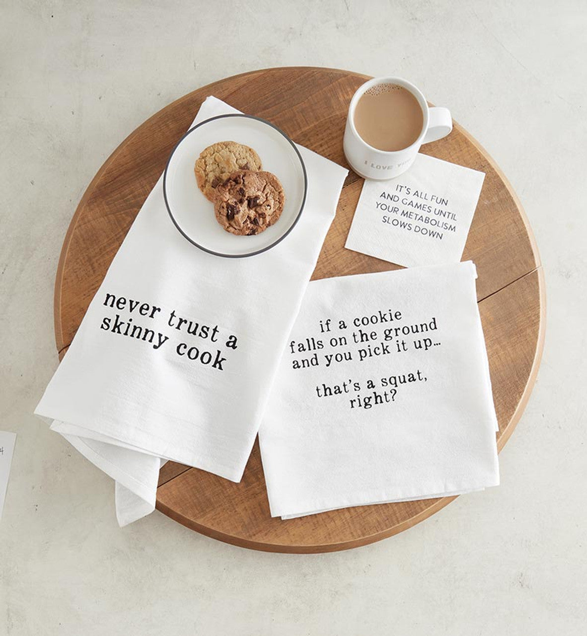 Never Trust A Skinny Cook Hand Towel
