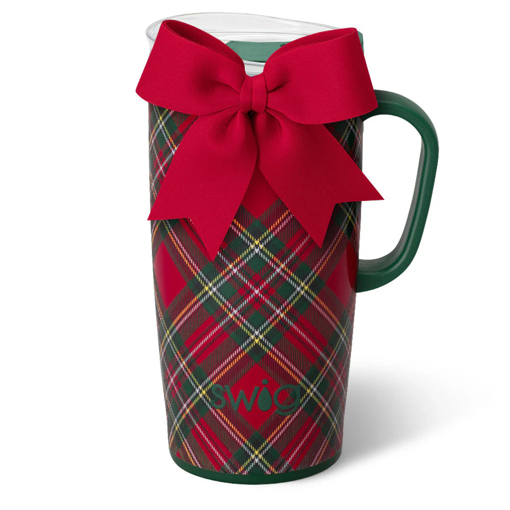 Christmas Plaid 22oz Travel Mug