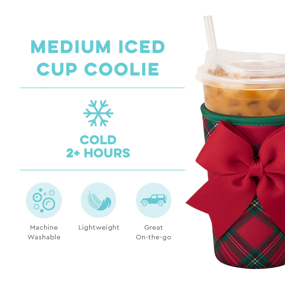 Christmas Plaid Medium Cup Coolie