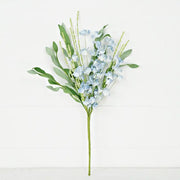 19in Bush-Blue Cream Mountain Flowers Pick