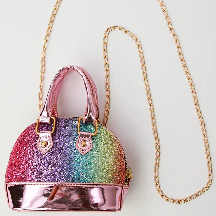 Rainbow Glitter Purse
