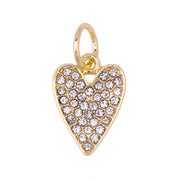 Pave Heart Charm
