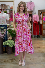 Seashell Moment Pink & Red Dress