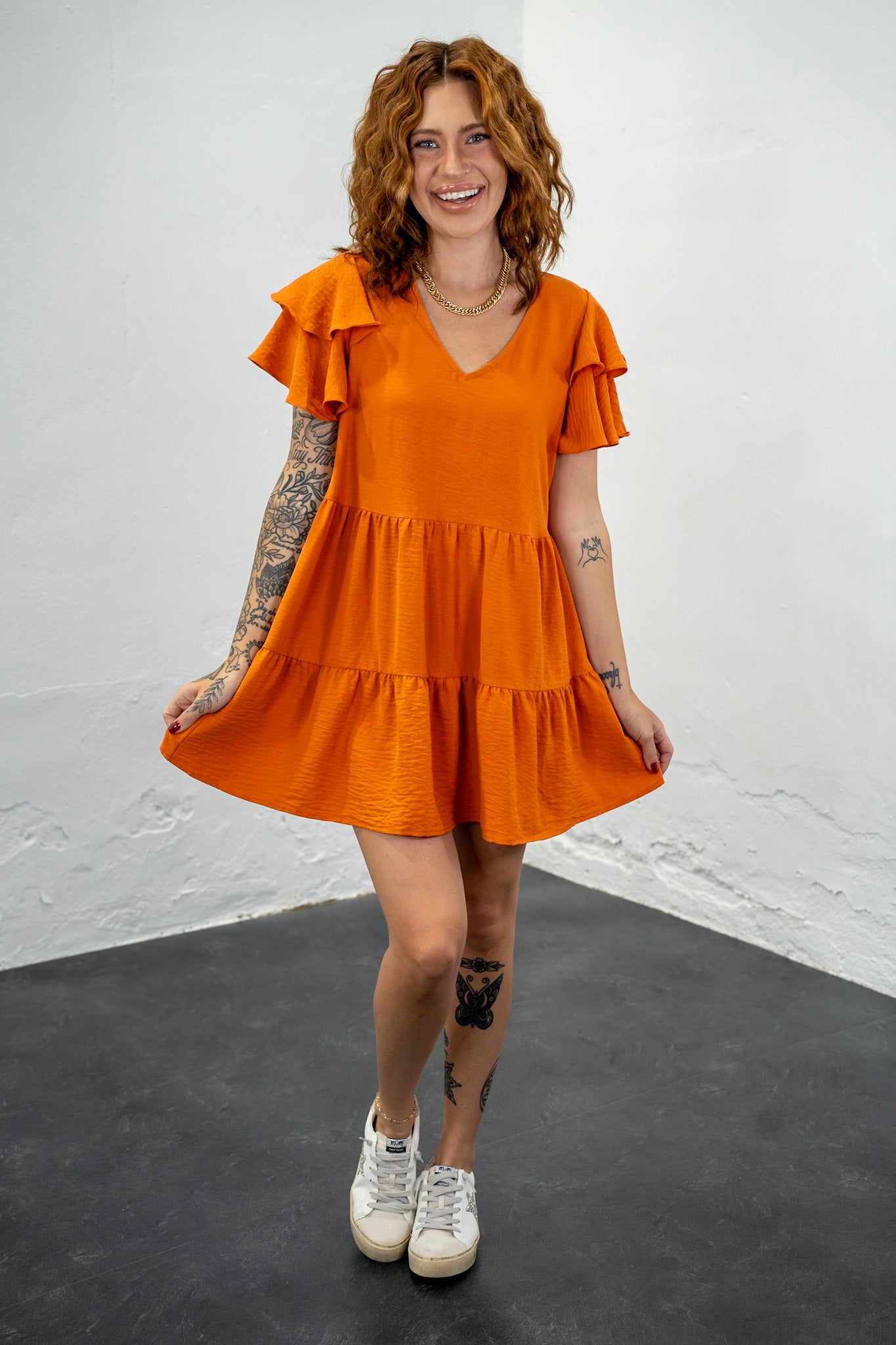 Simply Sweet Burnt Orange Dress
