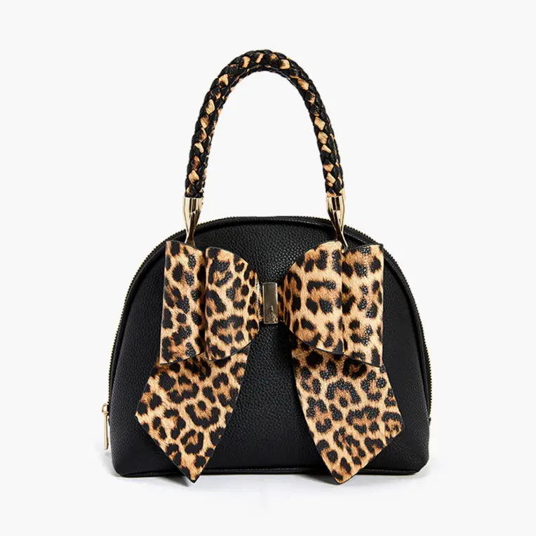 Wendy Leopard Bow Purse