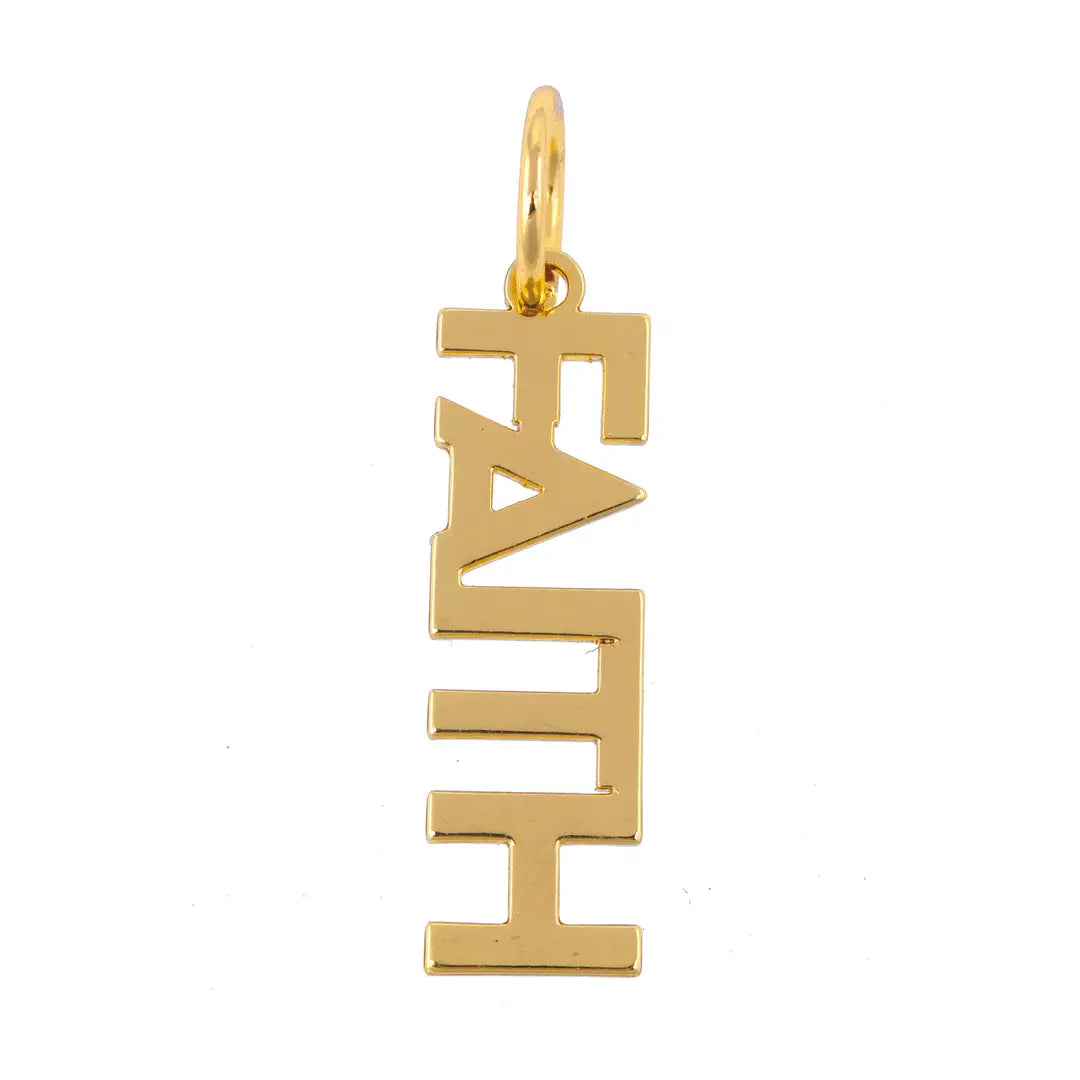 FAITH Block Letter Charm