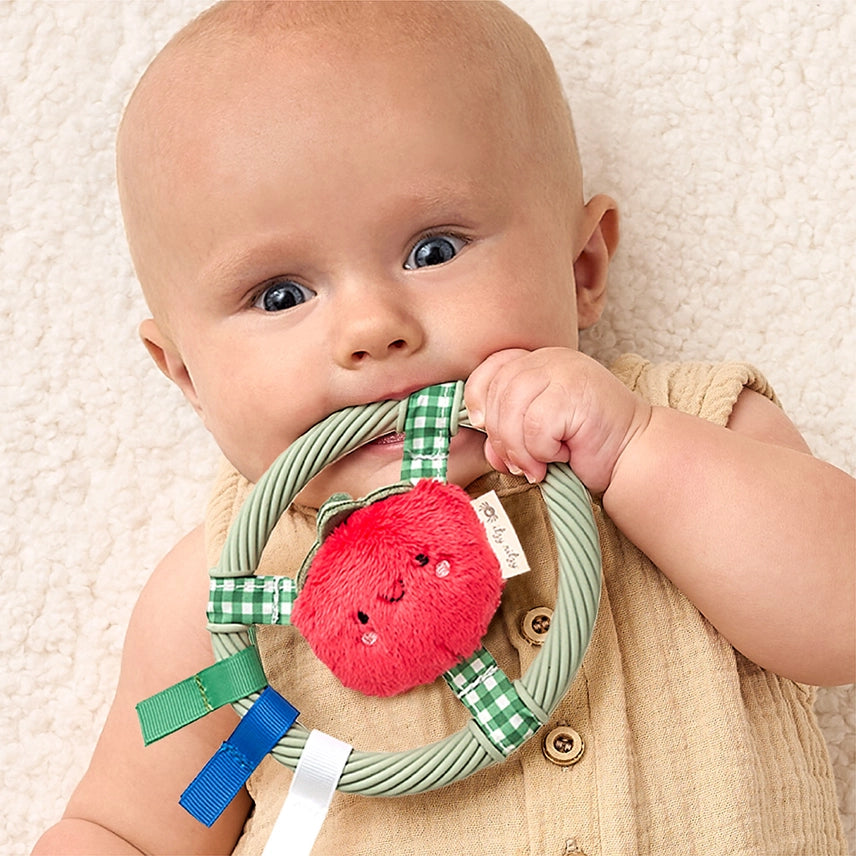 Strawberry Plush Teething Ring