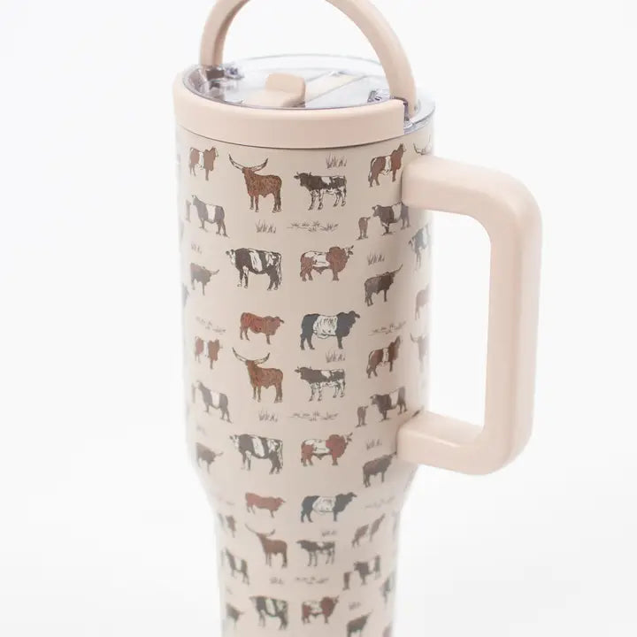 Vintage Cattle 40oz Tumbler