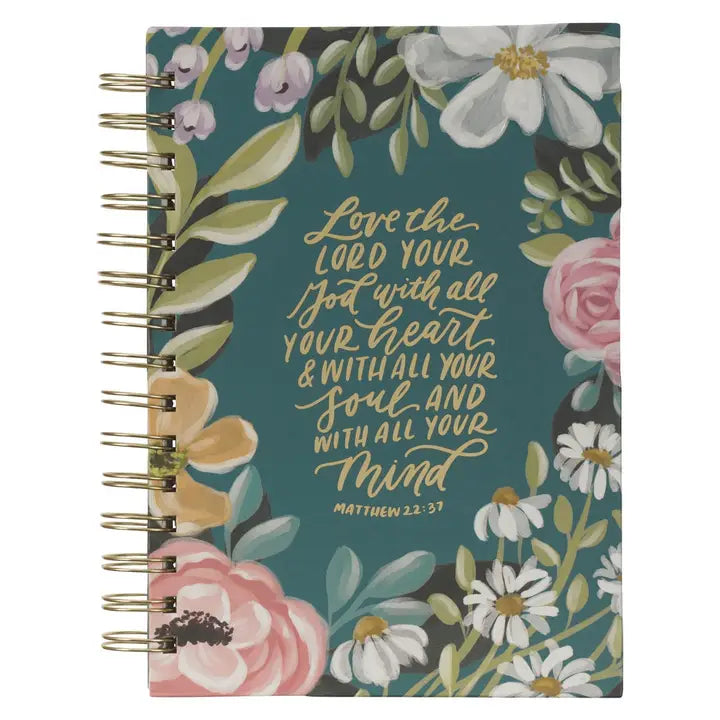 Teal Matt. 22:37 Wirebound Journal