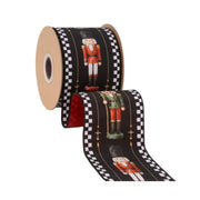4" Black/White Check Nutcracker