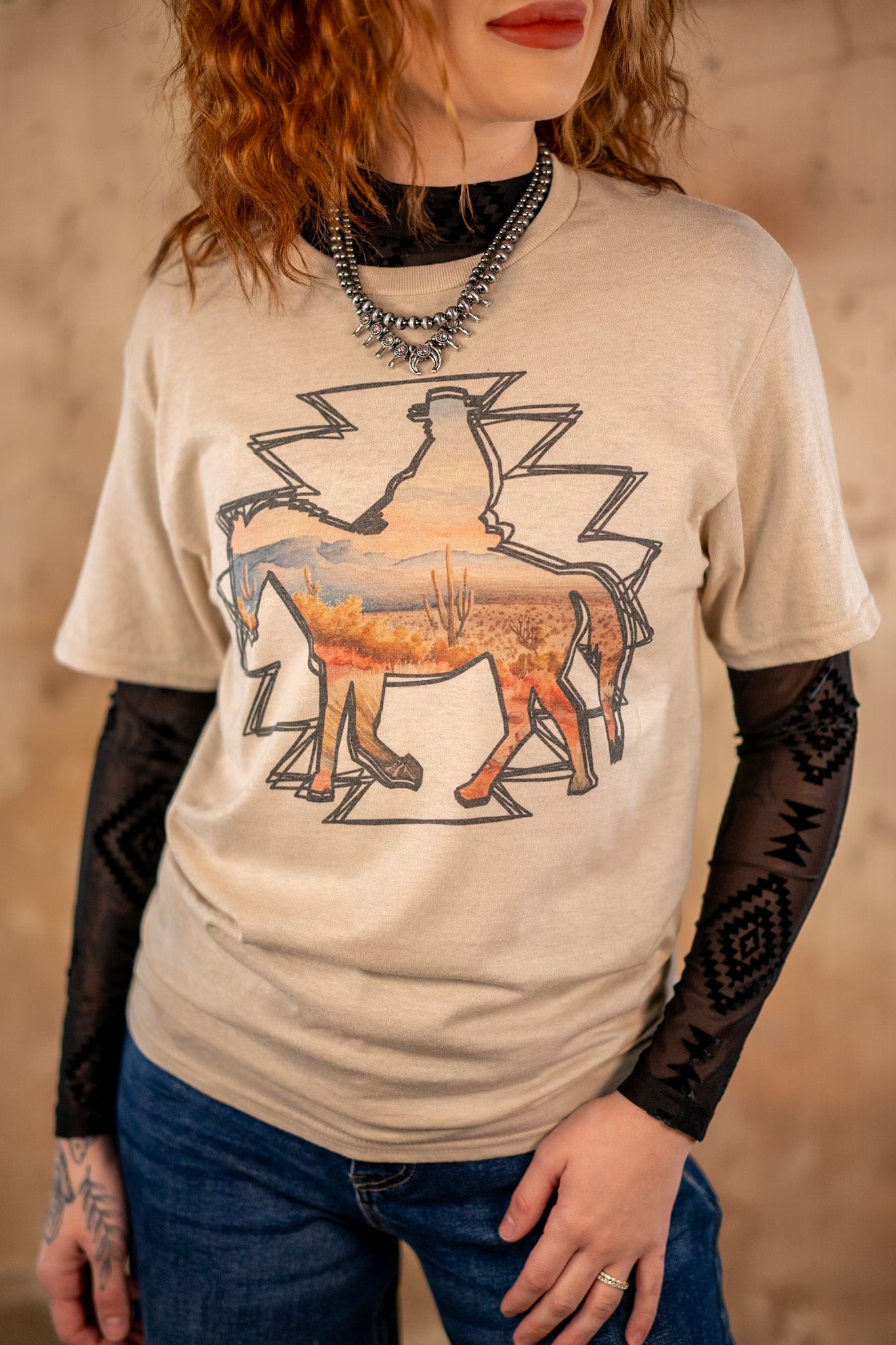 Sunset Cowboy Tee