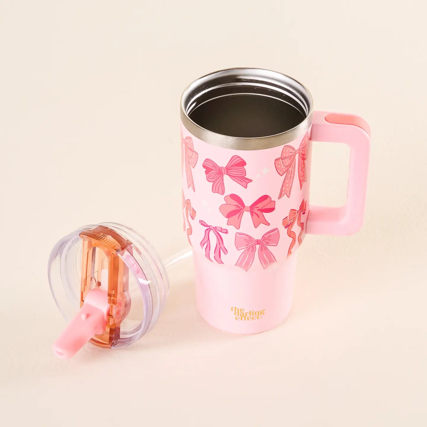 Blushing Bows 20oz Flip Straw Tumbler