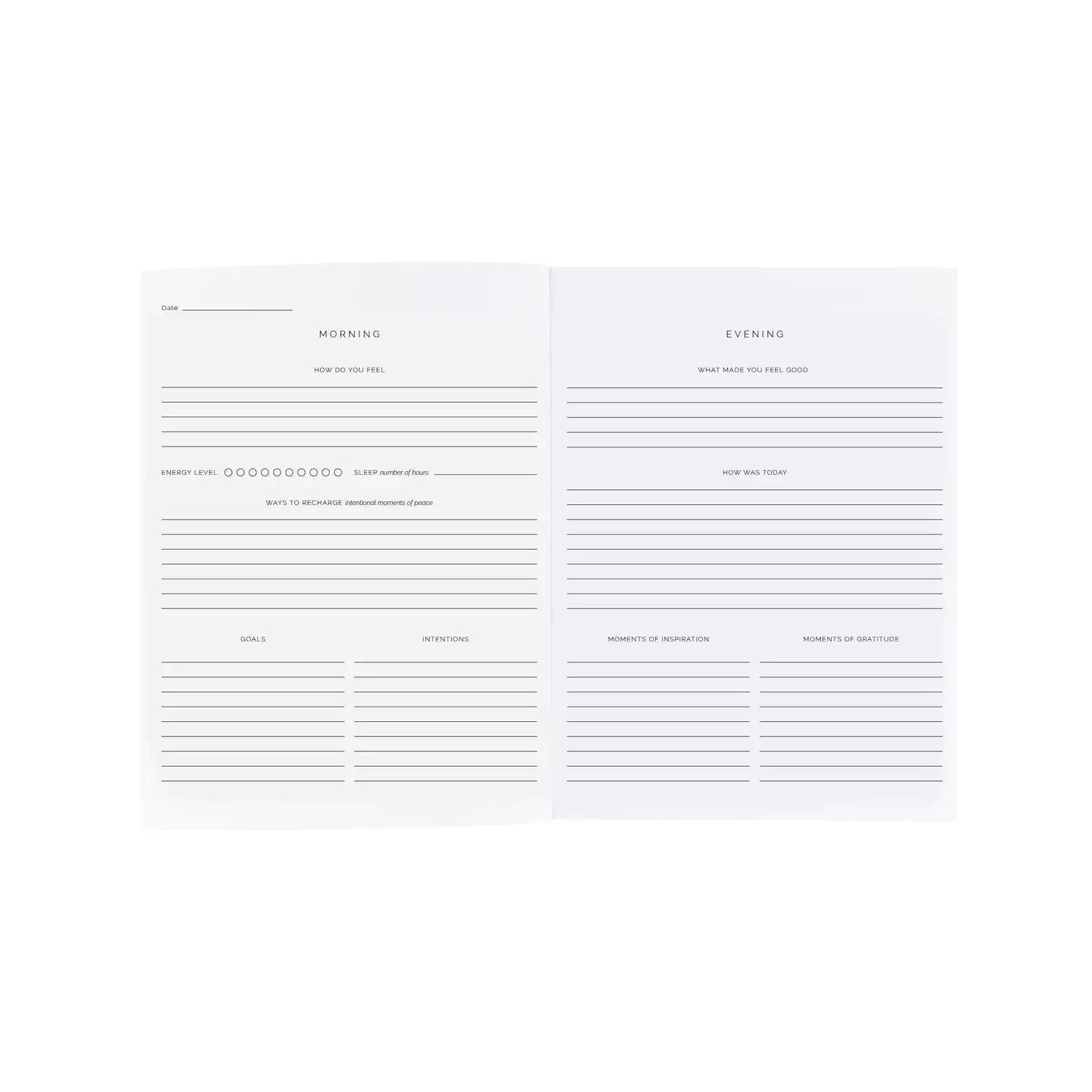 Fresh Start Daily Check In Journal
