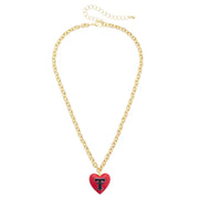 Red Raiders Heart Necklace