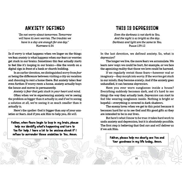 Devotions & Prayers For Managing Anxiety & Depression