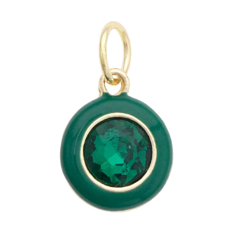 Emerald Bezel Charm