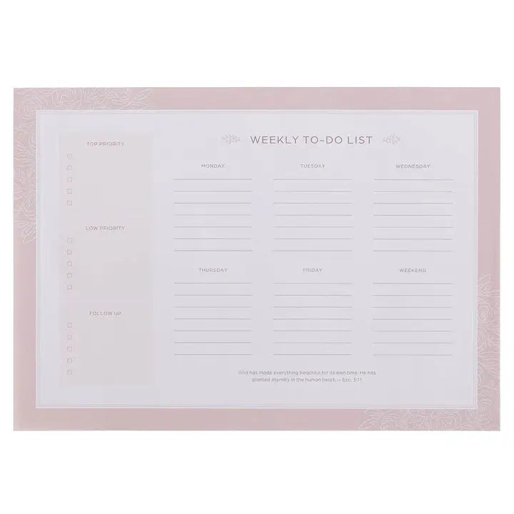 Everything Beautiful Weekly Tear-Off To-Do List