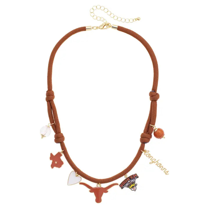 Longhorns Paracord Charm Necklace